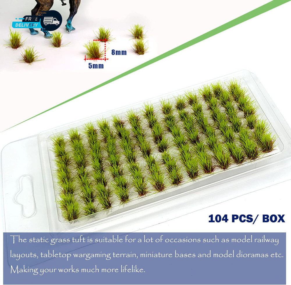 208 PCS Static Grass Tuft Model Grass Tufts Terrain Model Kit Resin Static