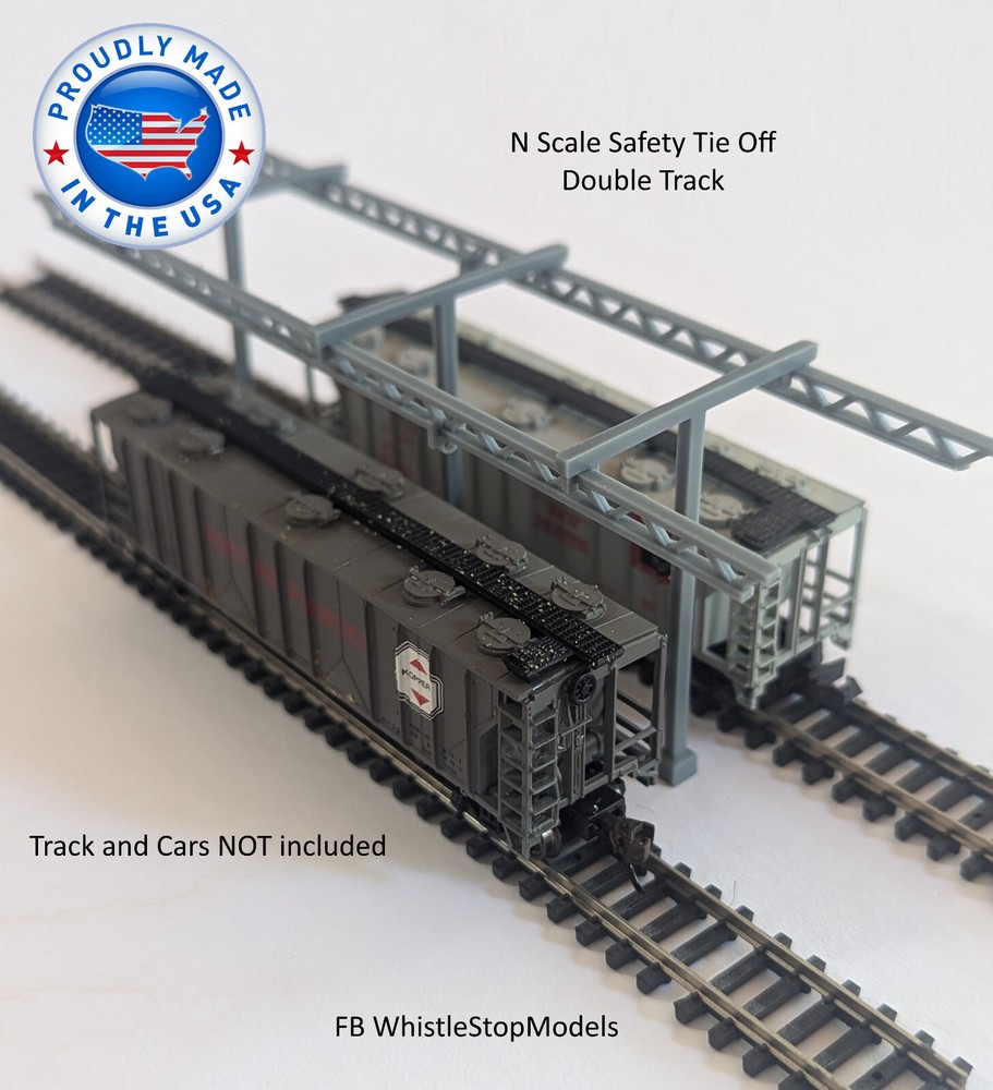 Z Scale Double Track Safety Tie Off Z1058