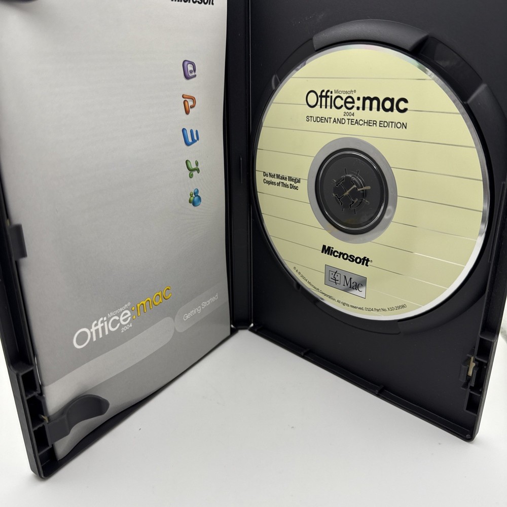 Microsoft Office Mac 2004 Student and Teacher Edition Software with booklet