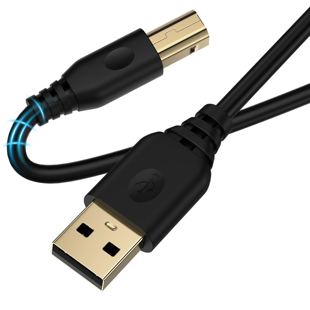 10FT USB Printer Cable,USB A to B Scanner Cable Cord Type B...