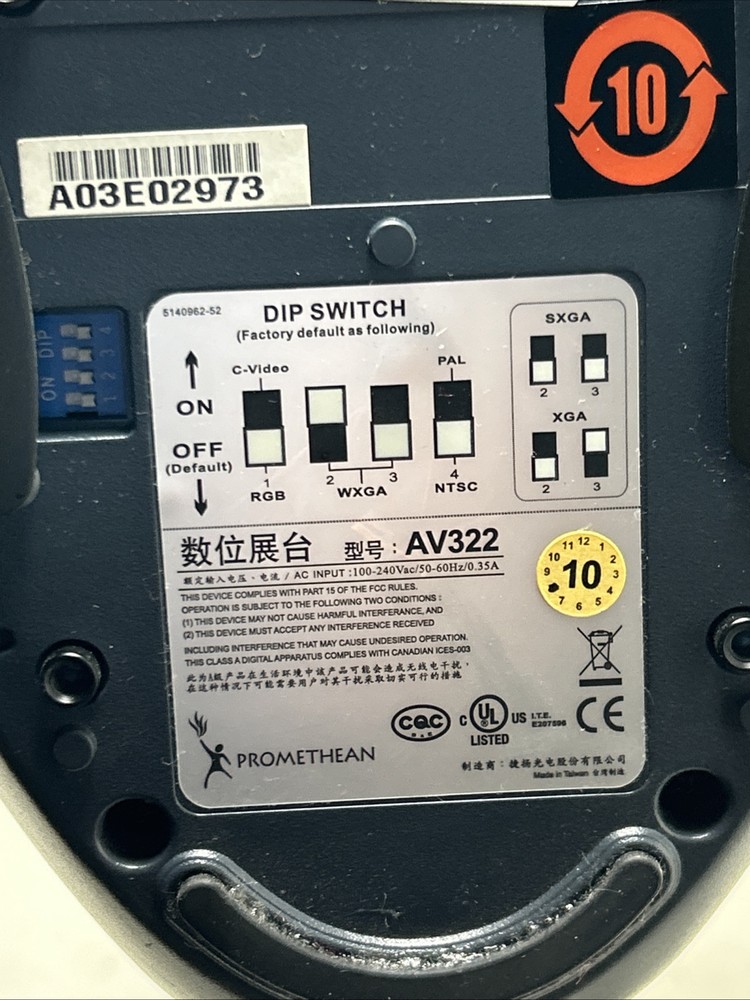 Promethean ActiView AV322 Document Presentation Camera
