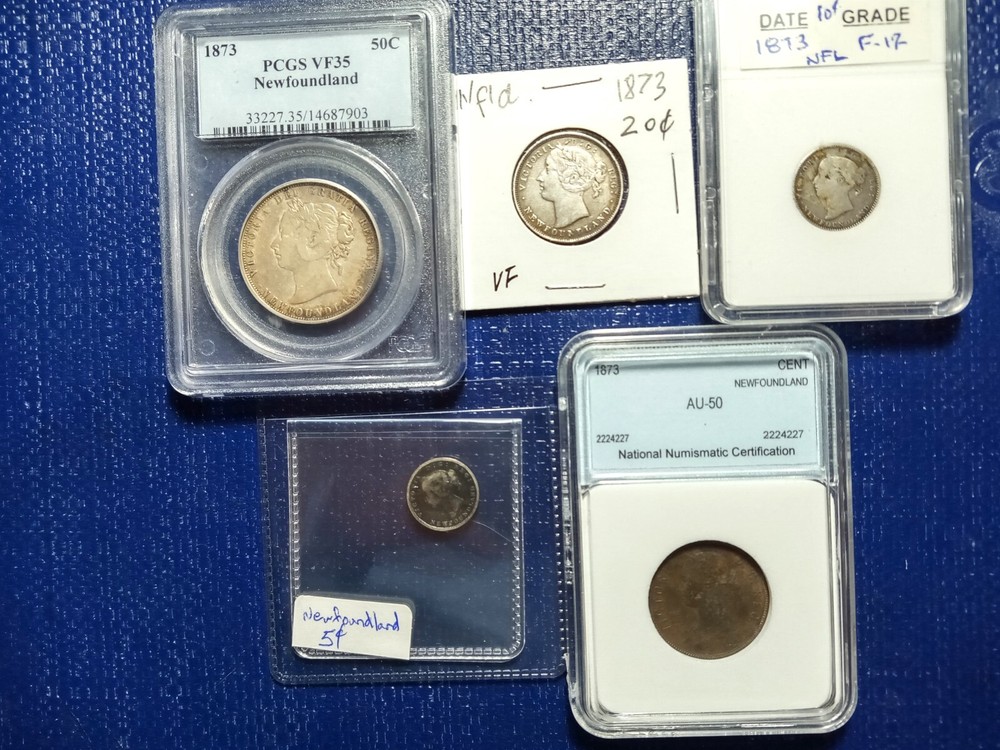 1873 Newfoundland  coin set