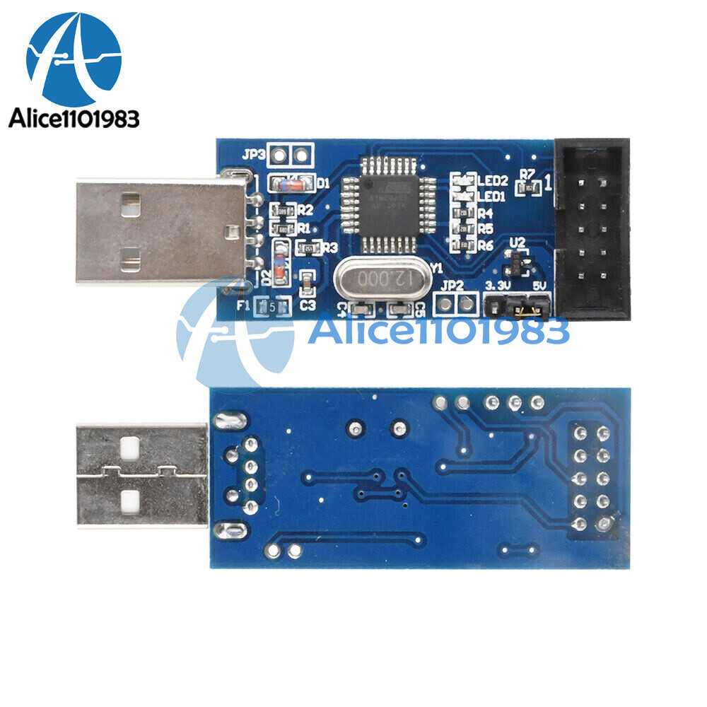 USBASP USBISP AVR Programmer USB+10 Pin Convert to Standard 6Pin Adapter Board