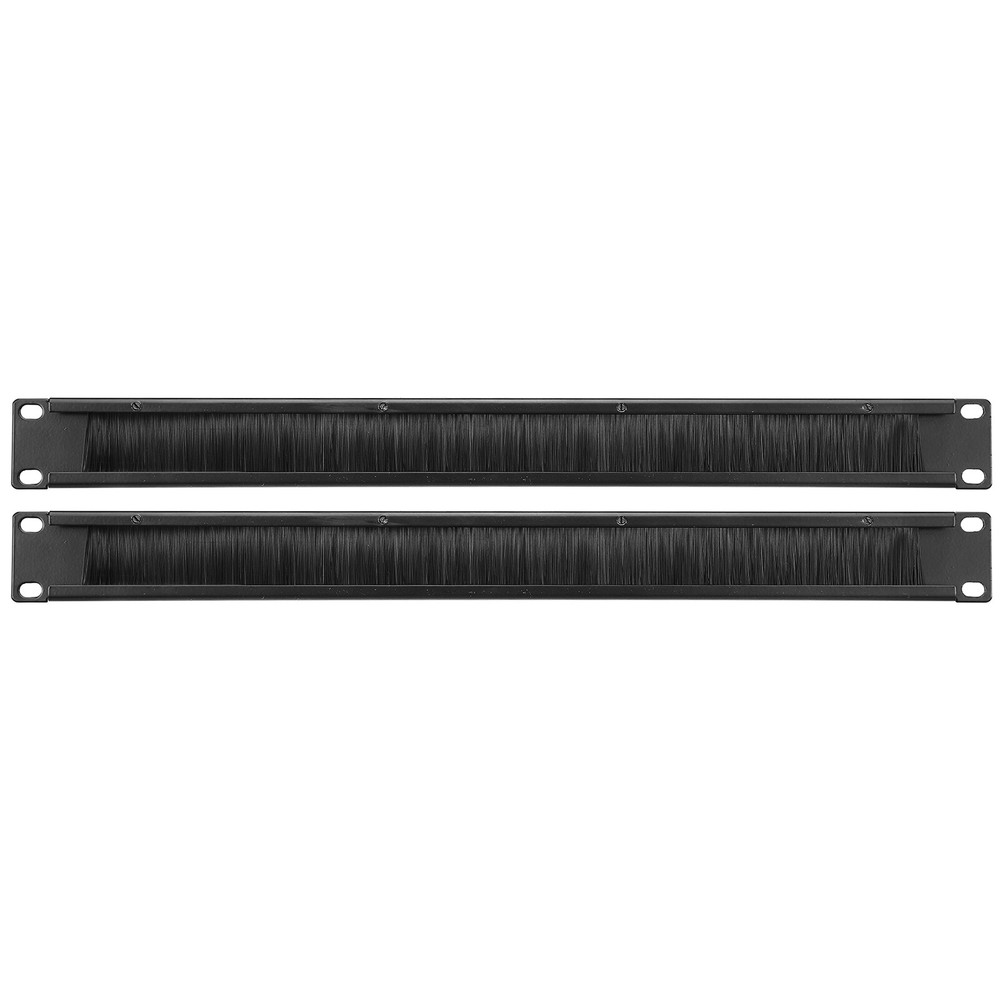 2 Pack Brush Cable Manager 1U 19 Inch Rack Mount Cable Management Panel