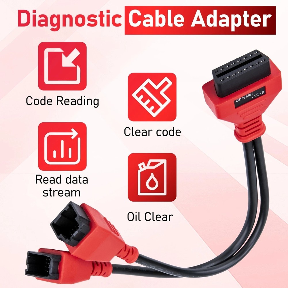 Security Gateway Bypass Cable 12+8 Pin OBD2 Adapter for Chrysler Dodge
