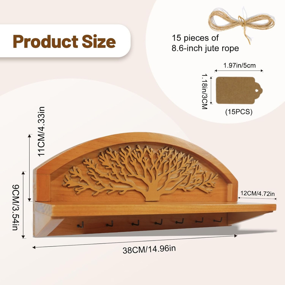 Hanging Herb Drying Rack - Artistic Life Tree Design. Space-Saving Kitchen Flowe