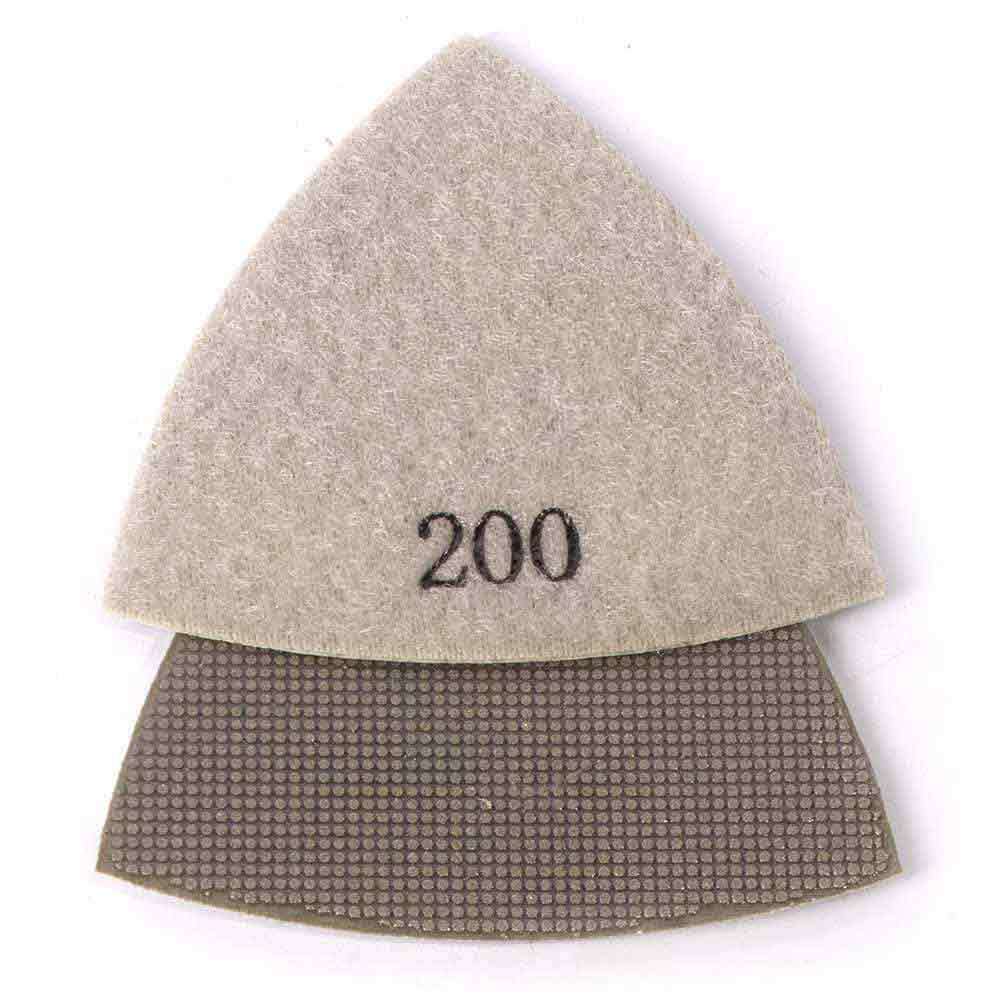 200 Grit Electroplated Diamond Triangular Polishing Pad For Oscillating Tools