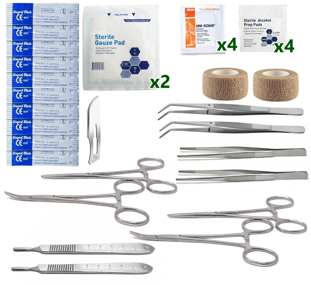 Suture First Aid Advanced Surgical Suture Kit Trauma Tactical Emergency Kit