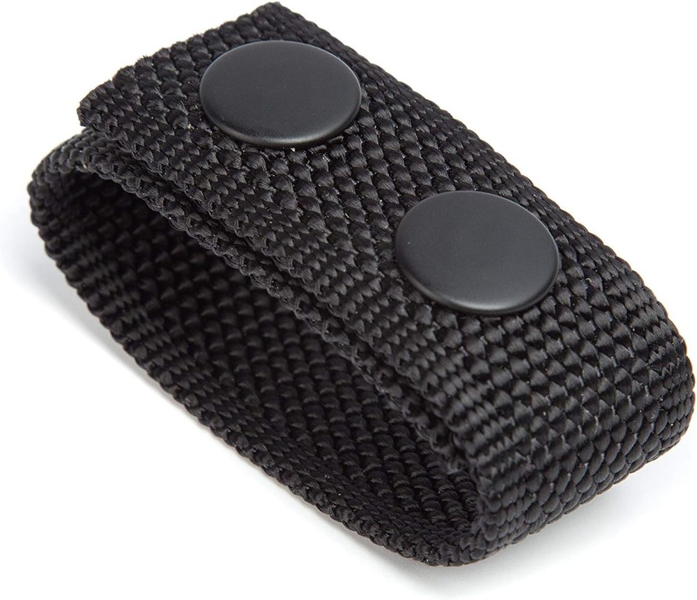 Duty Belt Keeper with Double Snaps - Black 4 Pack for Tactical Security
