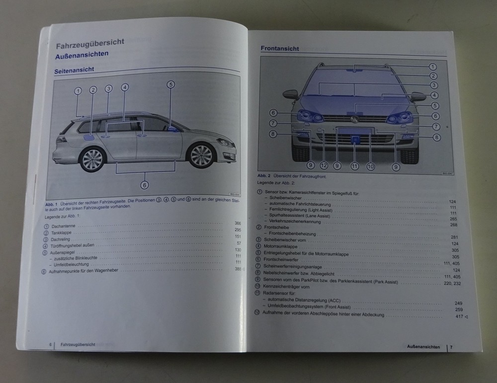 Board folder with operating instructions/manual VW Golf VII/7 variant status 05/2013