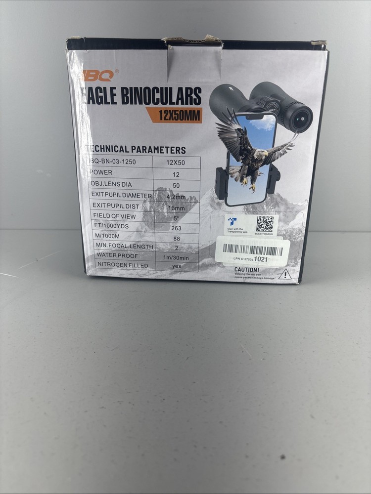 IBQ Eagle 12x50mm HD Binoculars for Adults – 1000yds Range