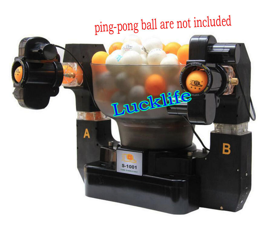 Automatic Double Head Table Tennis Serving Machine With 2.4G Remote Control