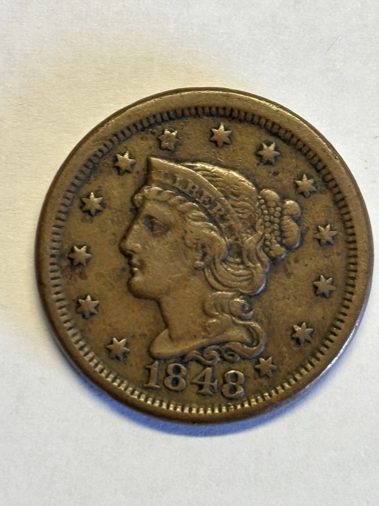 1848 Braided Hair Large Cent (c)