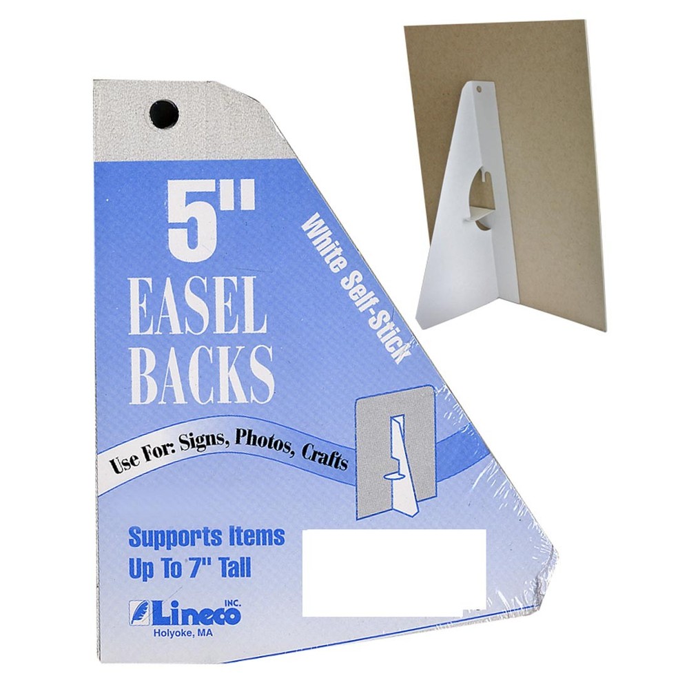 Lineco Self-Stick Easel Backs 25-Count 5"