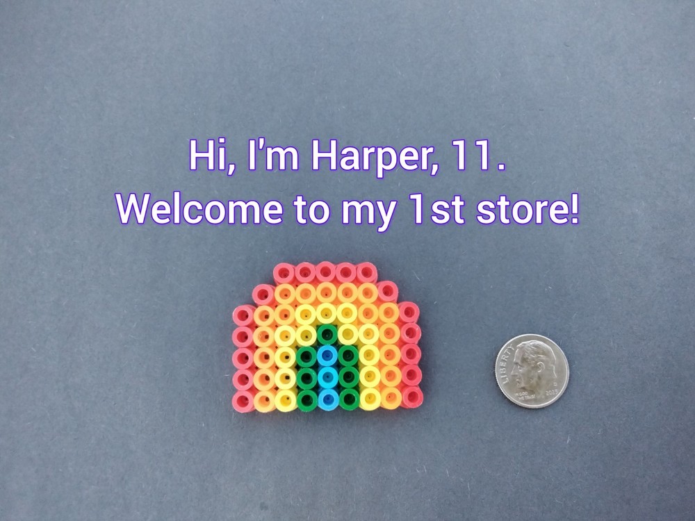 Homemade Rainbow Perler Bead