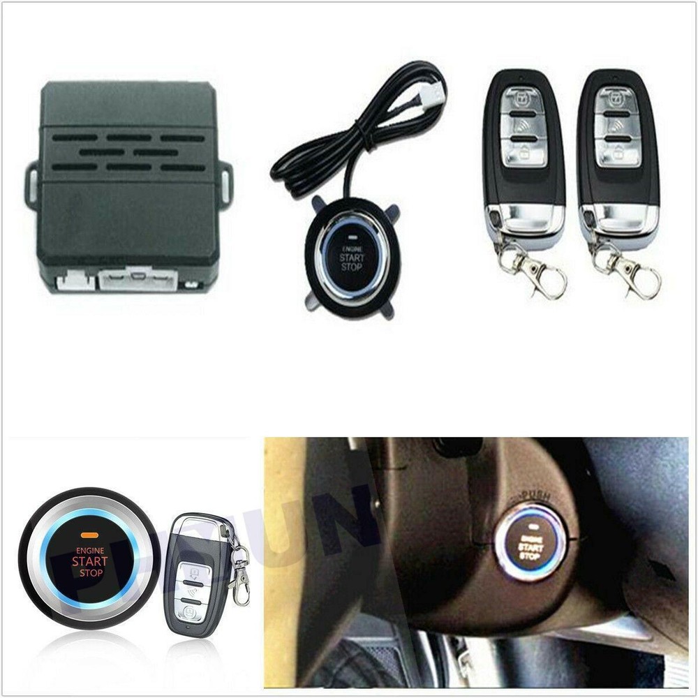 Car One Key Start Alarm System Security Alarm Ignition Engine Start Push Button