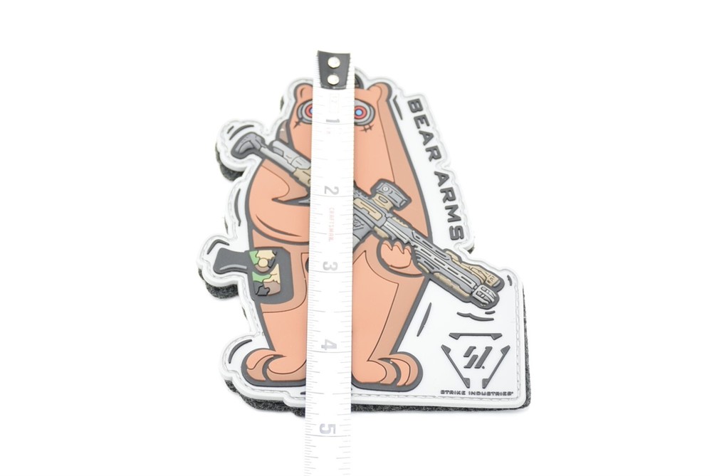 STRIKE INDUSTRIES BEAR ARMS LOGO PATCH HOOK/LOOP BACKING LARGE SIZED PATCH RARE