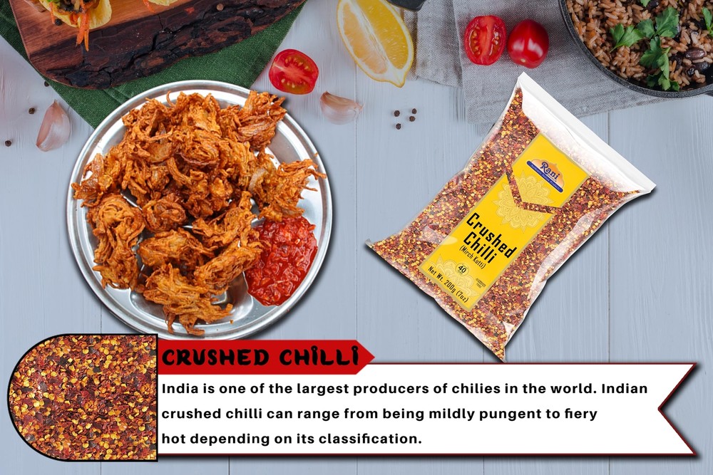 Rani Crushed Chilli (Pizza Type Cut) Indian Spice 7oz (200g)