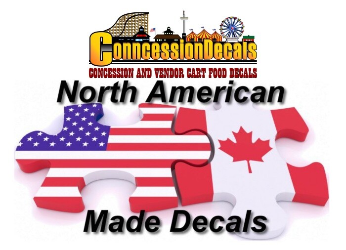 2 Cotton Candy 4'' Decals Concession Trailer Floss Machine Menu Board Stickers