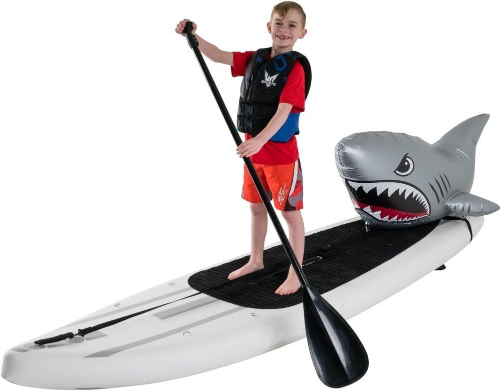 Stand Up Float Inflatables to Transform Your SUP Shark Plastic Paddle Board Gray