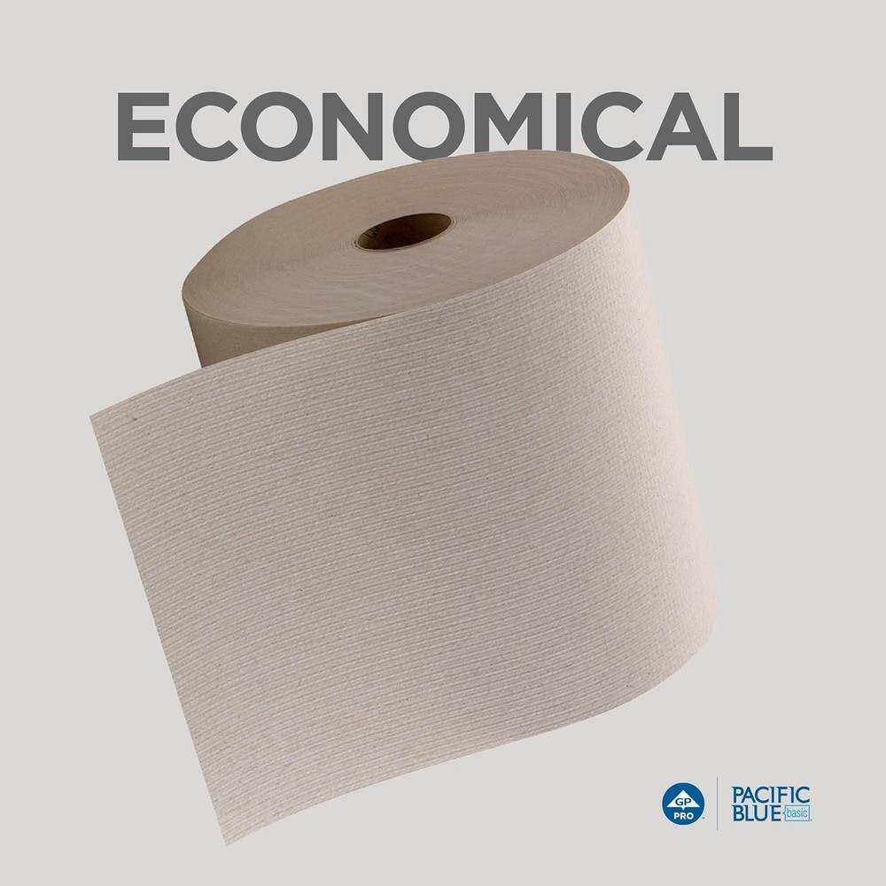 Pacific Blue Basic Recycled Hardwound Paper Towel Rolls by GP PRO ; Brown; 26...
