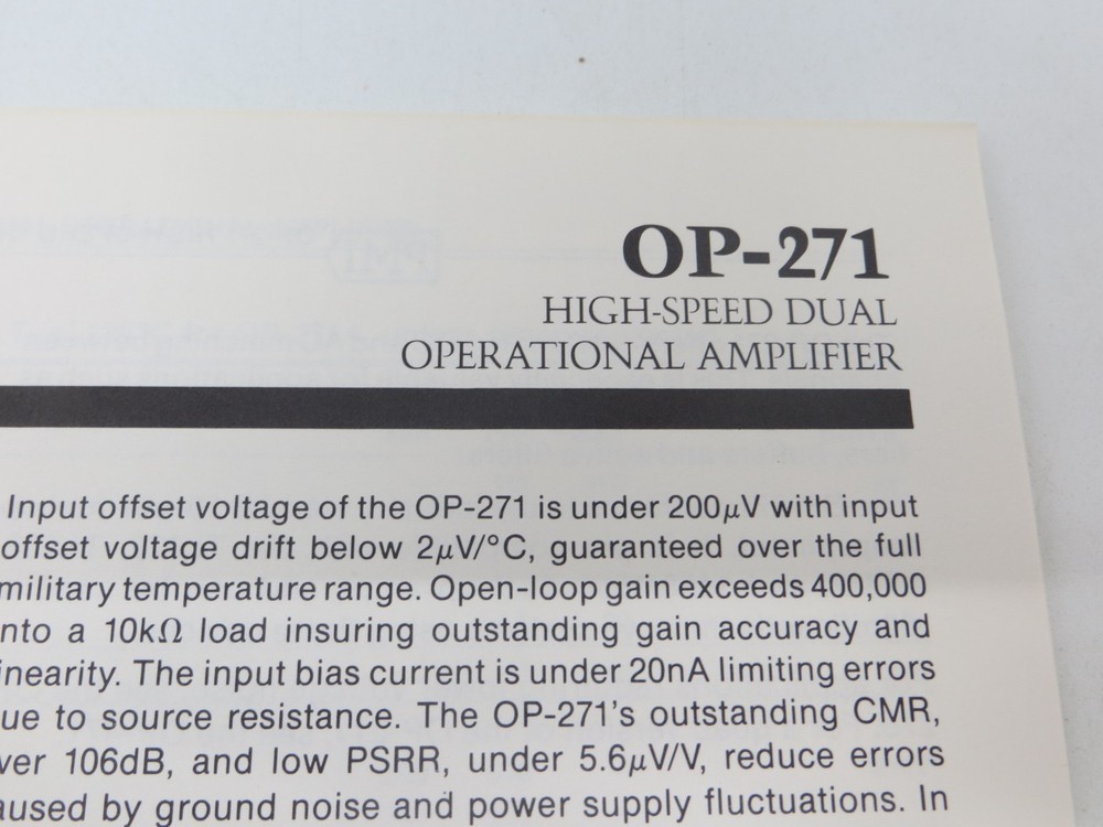 PMI Precision Monolithics Inc. 1988 Data Sheets lot of 5 technology reference