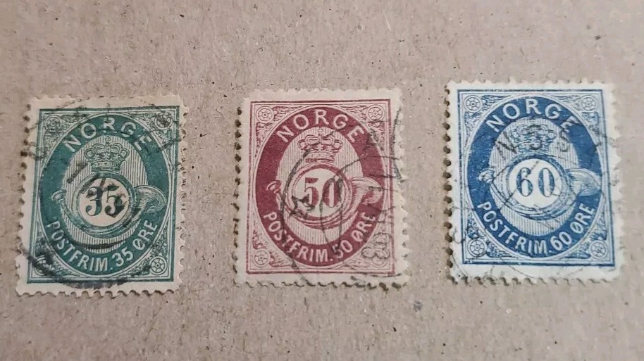 Norway #29, 30 & 31  Used