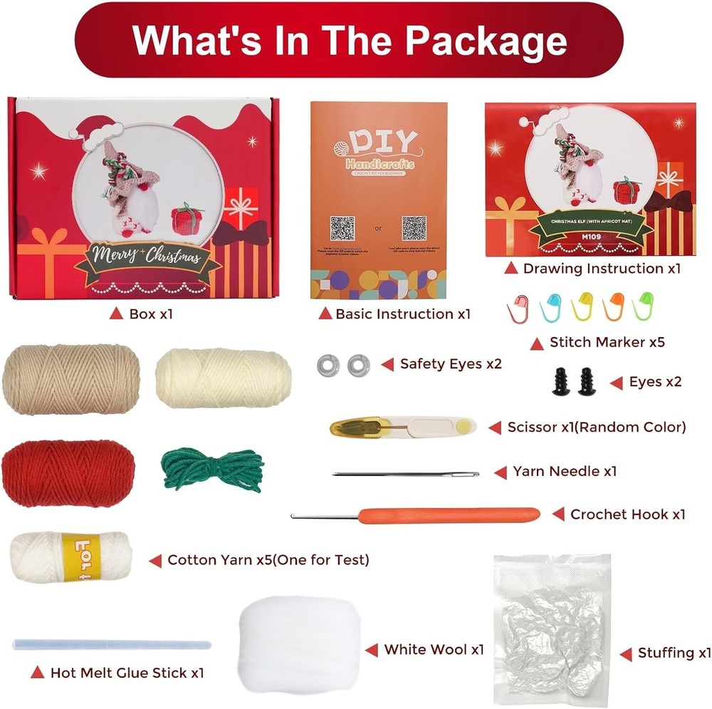 Crochet Kit for Beginners Starter Kit Amigurumi Crochet Step-by-Step Tutorial