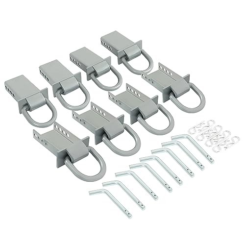 Adjustable Trailer Stake Pocket D Rings Compatible with Standard 2" x 4" Stake