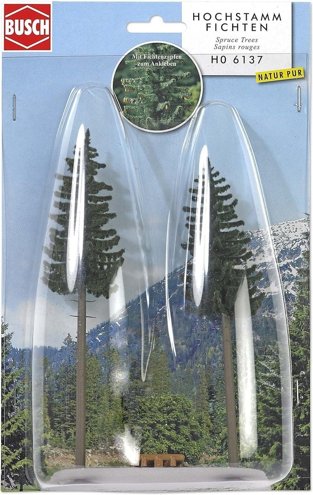 2 Realistic Tall Fir Tree