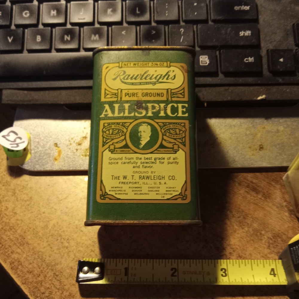 Rawleighs All Spice Tin Vintage