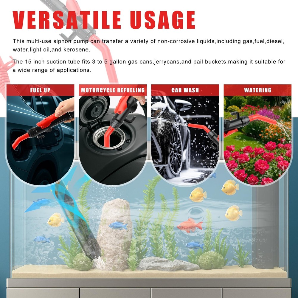 Knoweasy Battery-Powered Transfer Pump, Portable Electric Siphon for Gas,...