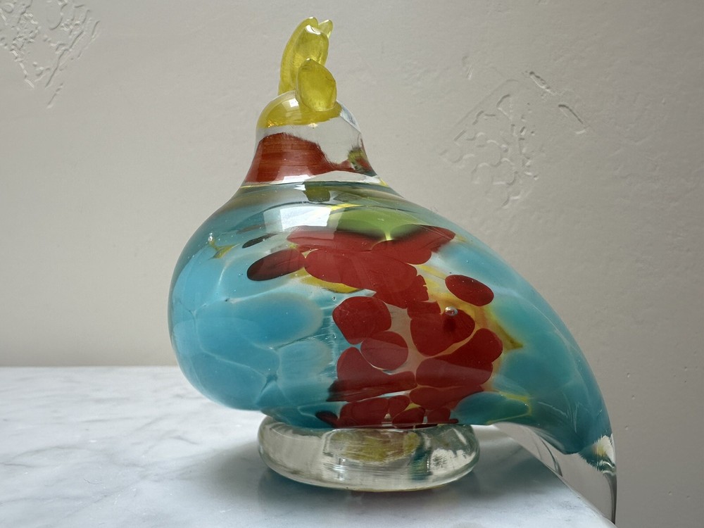 Colorful Glass Parrot Murano Style