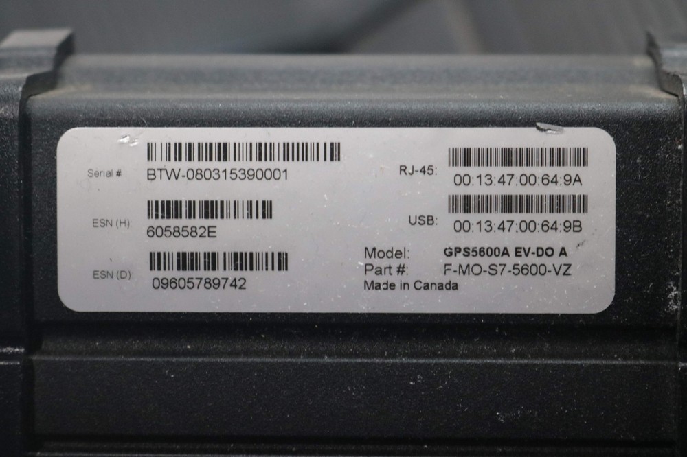 Blue Tree Wireless Data 5000 GPS Series 5600 EV-DO A GPS5600A