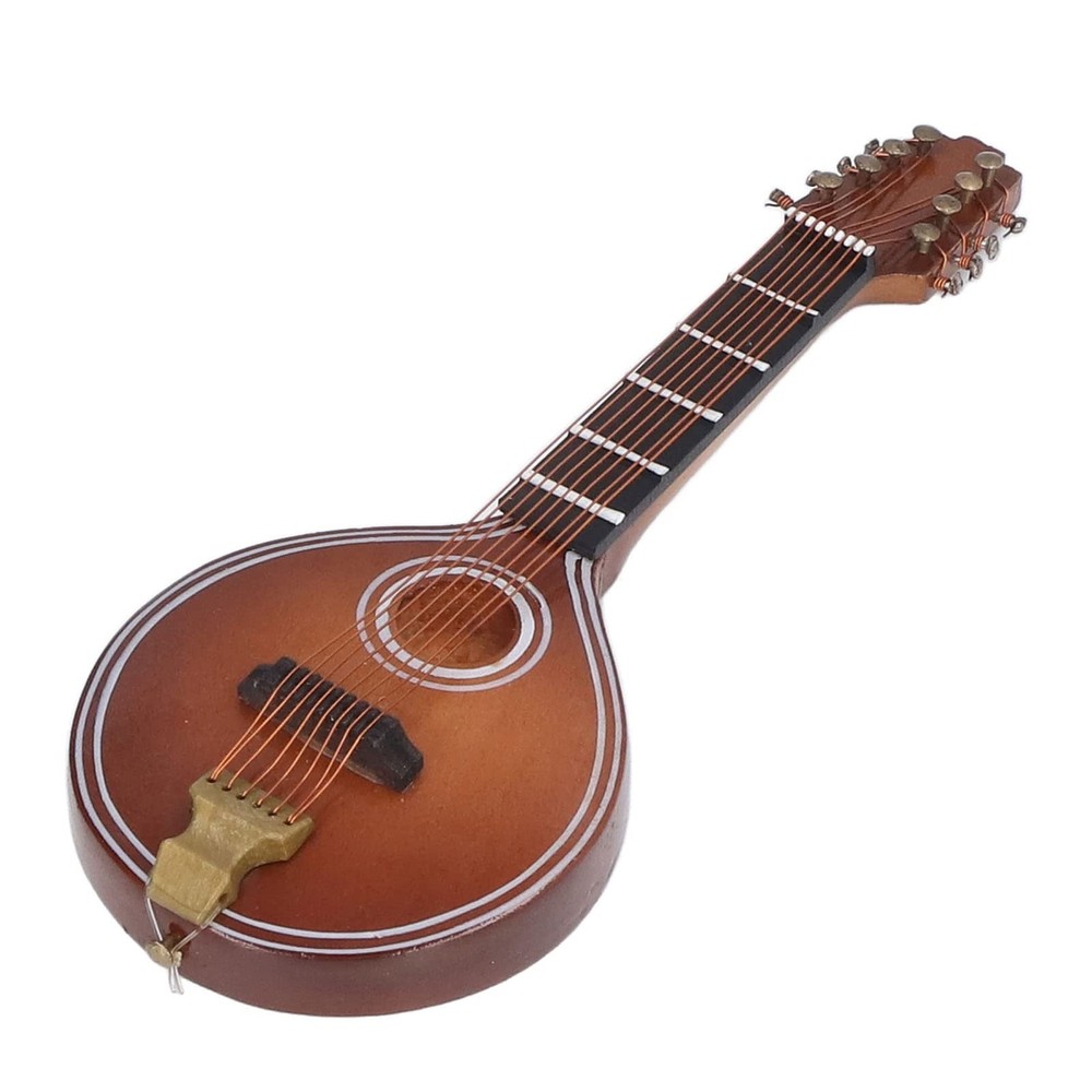 Mini Instruments, 8 Strings Elegant Mandolin Model Ornament Space Saving Exqu...