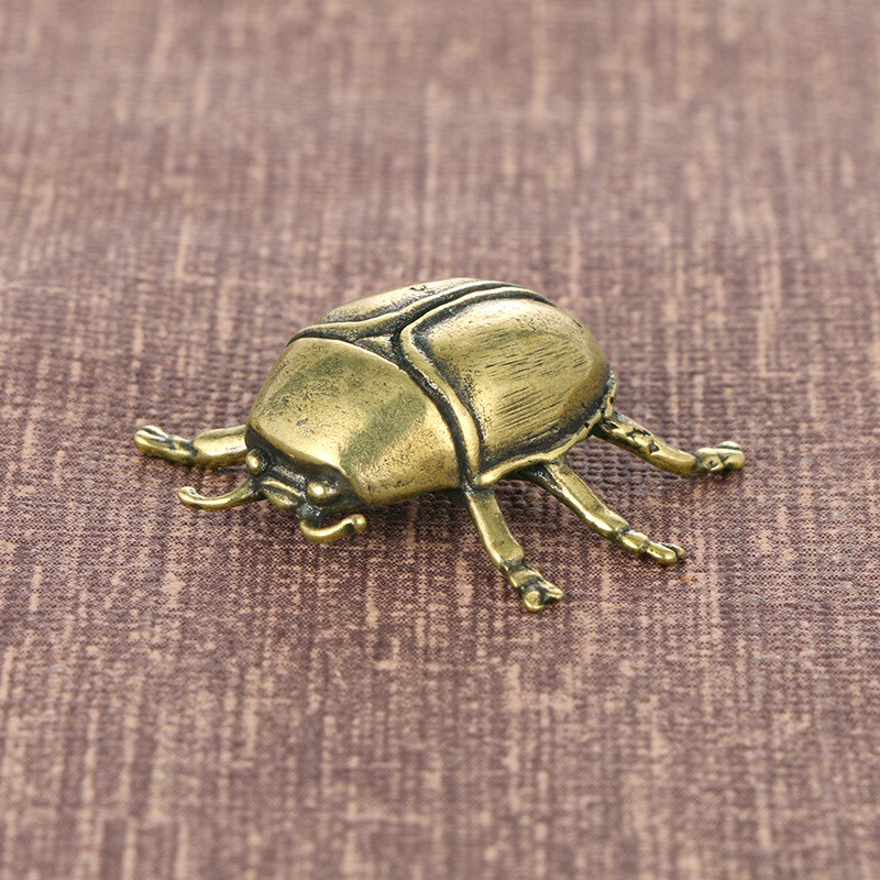 Brass Insect Ornament Beetle Ladybug Tea Pet Copper Giftware Antique
