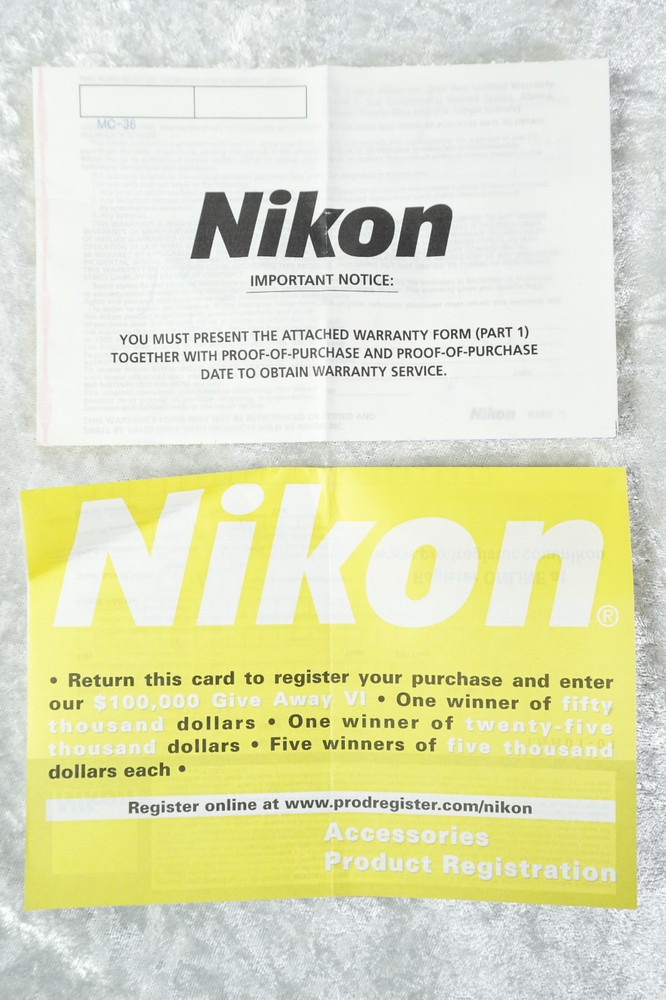 Nikon MC-36 Multi Function Remote Control Cord In Box With Manual