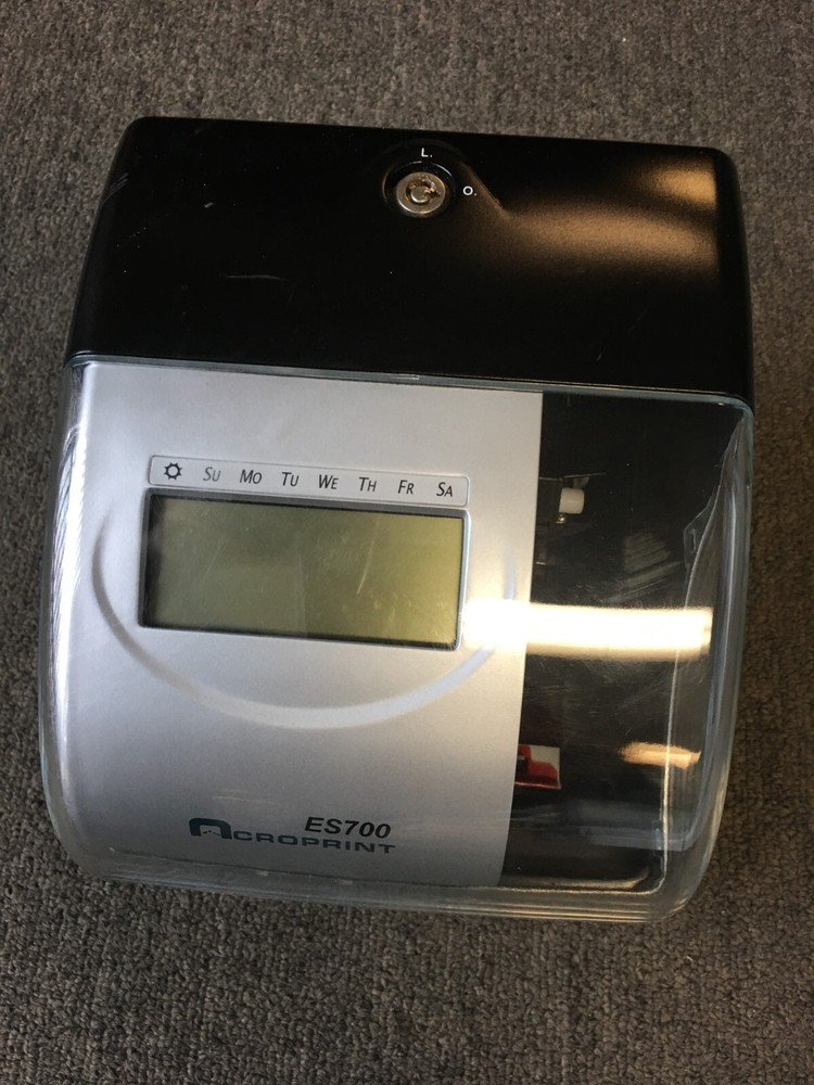Acroprint ES700 Electronic Multifunctional Time Recorder Time Clock no key