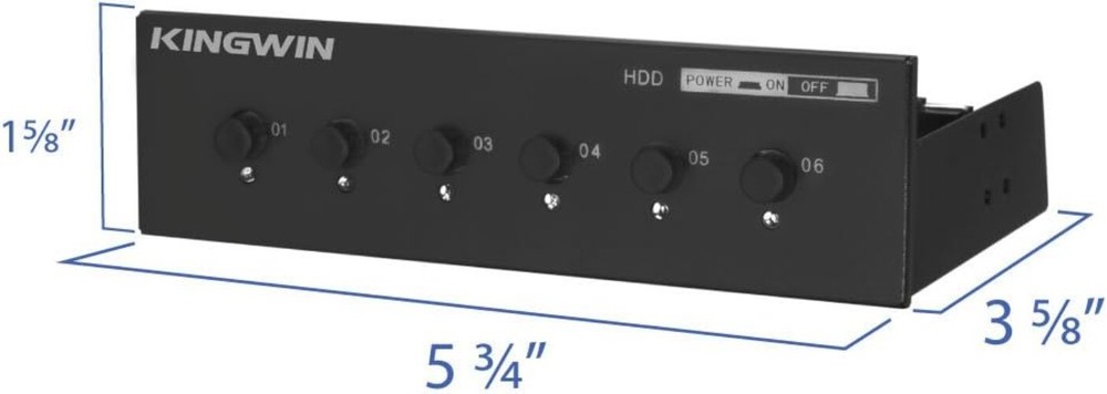 SATA HDD Power Switch Module - Control Up to 6 Drives with Blue LED Status