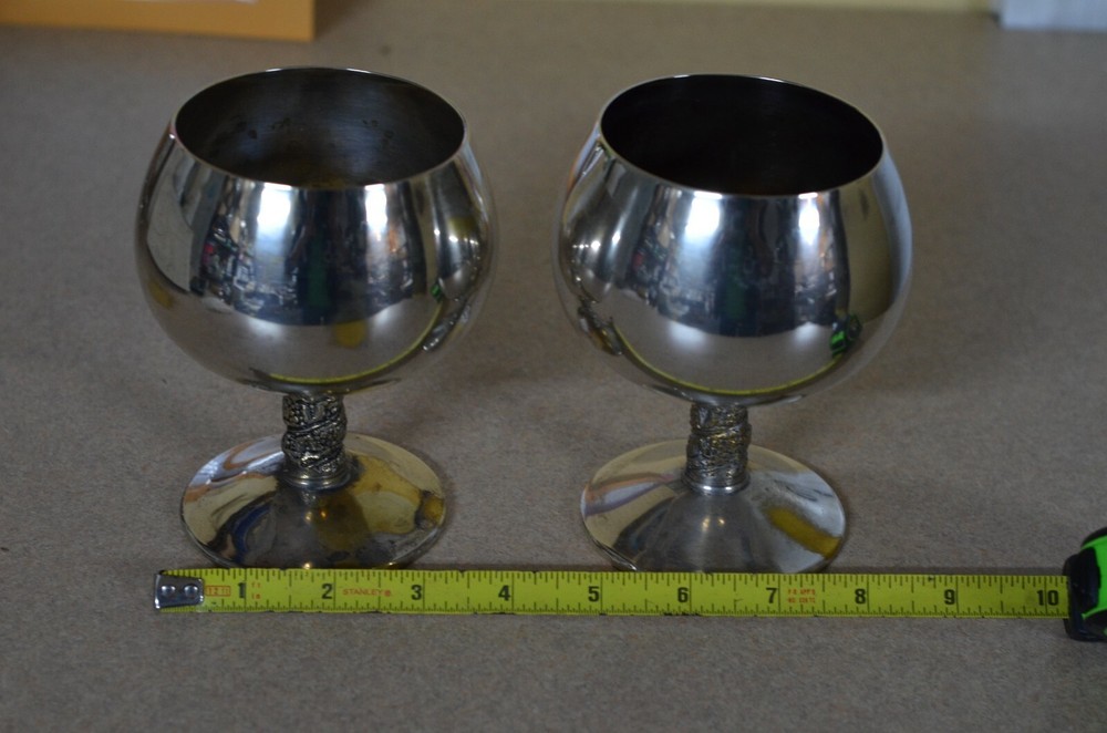 Goblet Champagne Wine Made in Spain Silver Plated