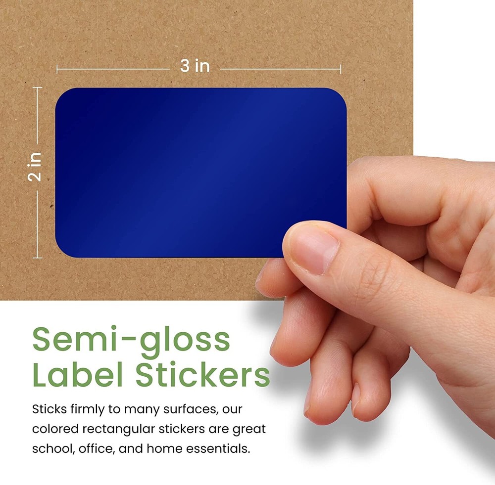 Moving Stickers 7.5 cm x 5 cm Color Coding Rectangle Labels 3x2" Inch 32 Pack