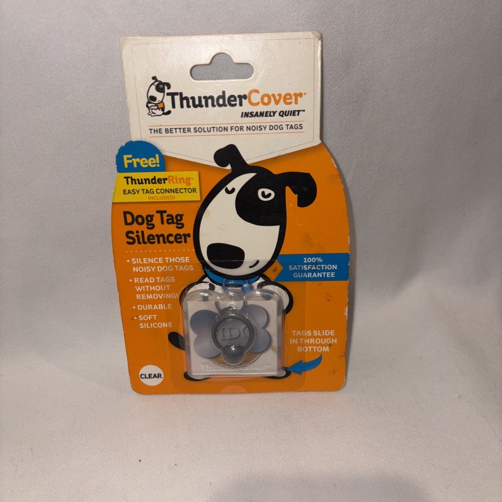 ThunderCover Dog Tag Silencer, Standard, Clear