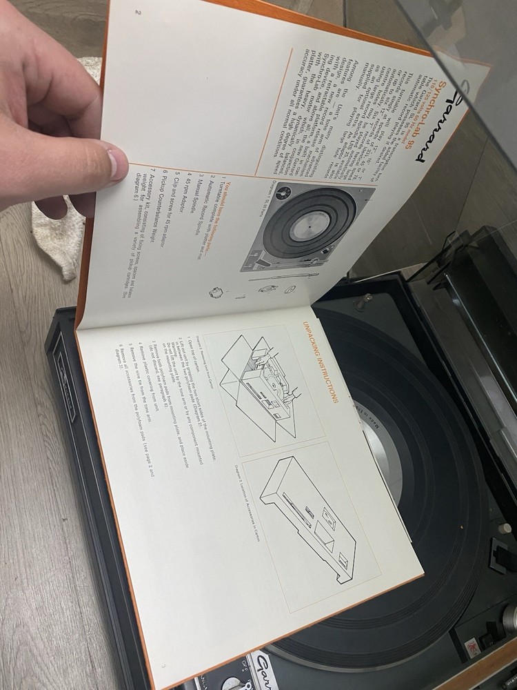 GARRARD SYNCHRO LAB 95 TURNTABLE / RECORD PLAYER