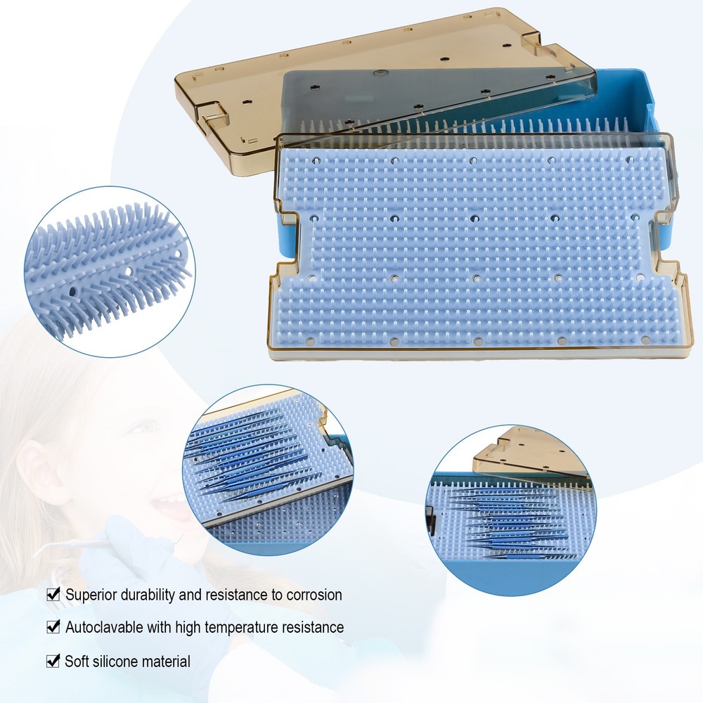 Double Layer Autoclavable Instruments Sterilization Tray Case Disinfection Box