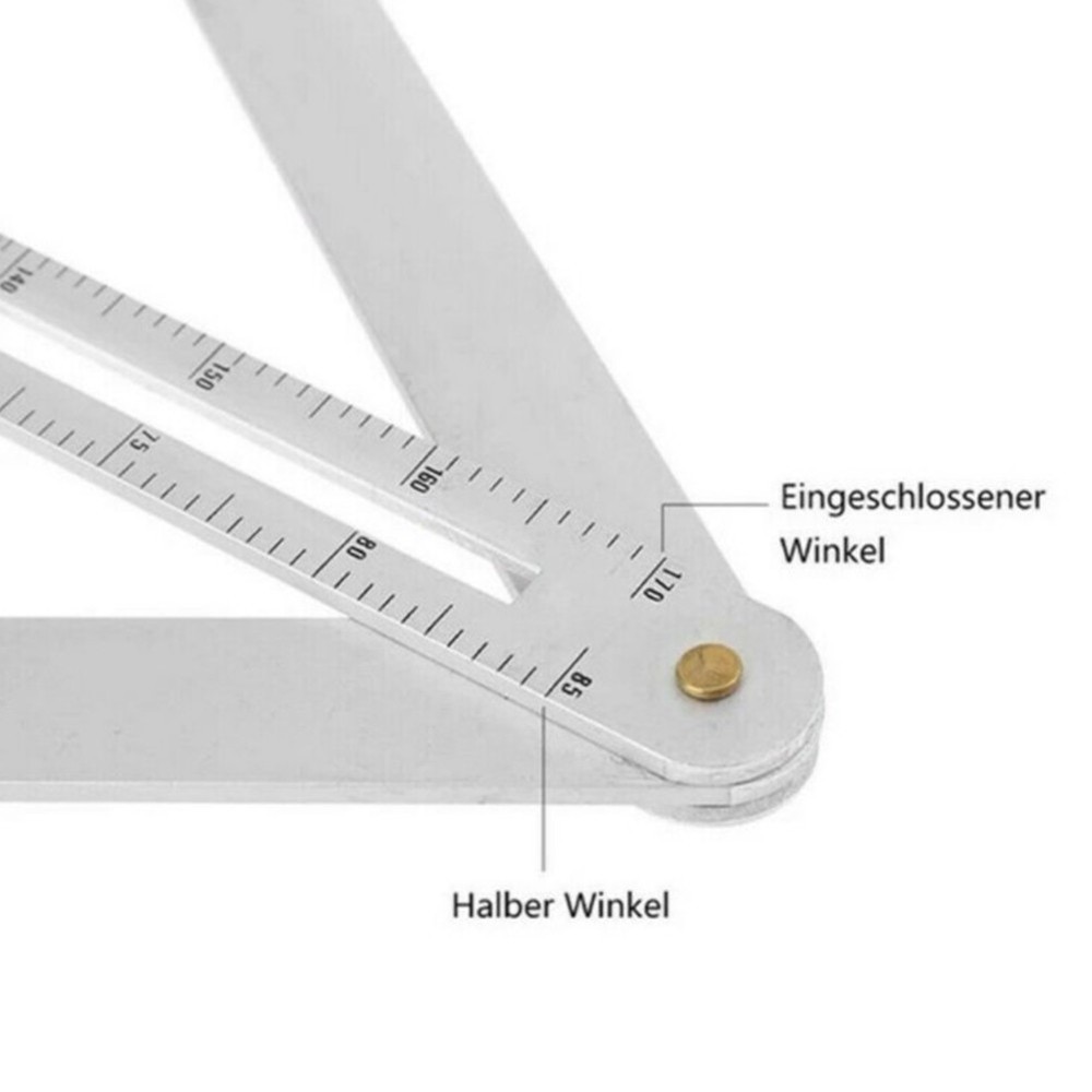Square Protractor Protractor Stainless Steel Tool 17.1cm Silver Artifact