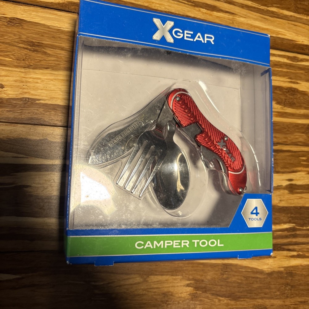 X Gear - Camper Tool, 4 Tools. Stainless Steel