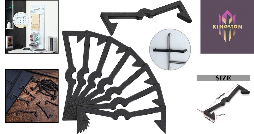 Lightweight Pegboard Clip Locks - 50 Black Plastic Retainers for DIY Projects