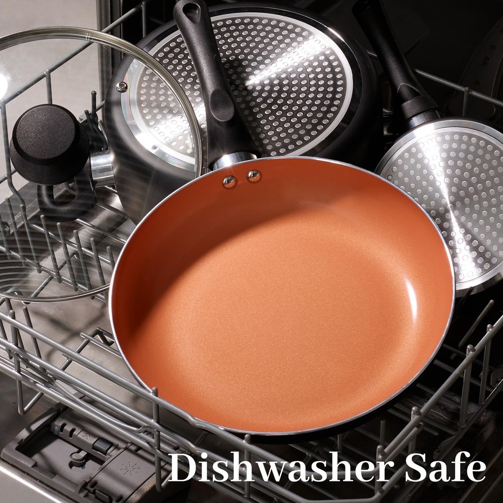 Ceramic Pots and Pans Set, 15PCS Nonstick Set Ceramic Cookware Set, Nonstick ...