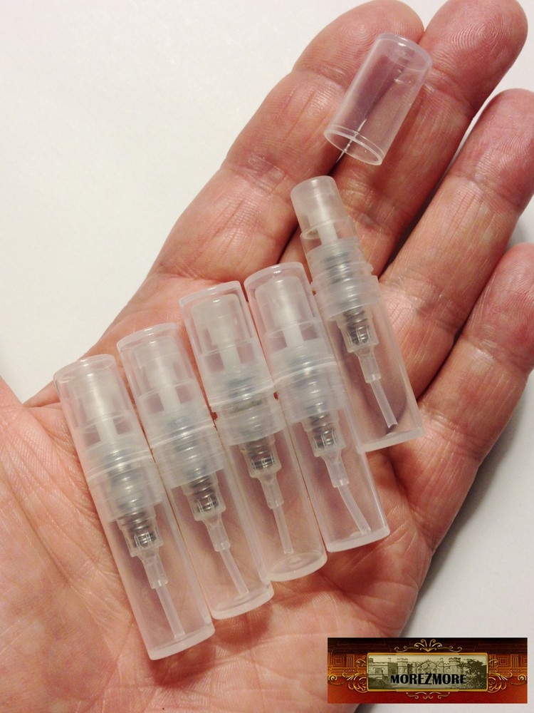 M00536 MOREZMORE 5 Mini 2 ml Small Empty Spray Refillable Atomizer Bottles