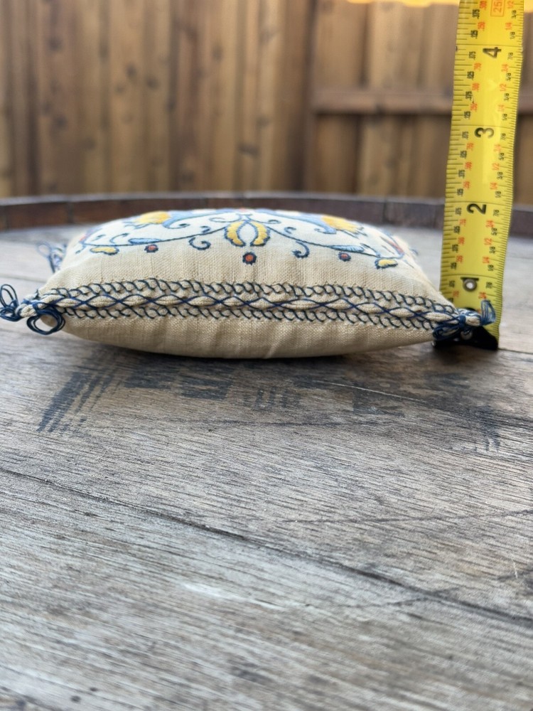 Antique Crewel Work Pin Cushion